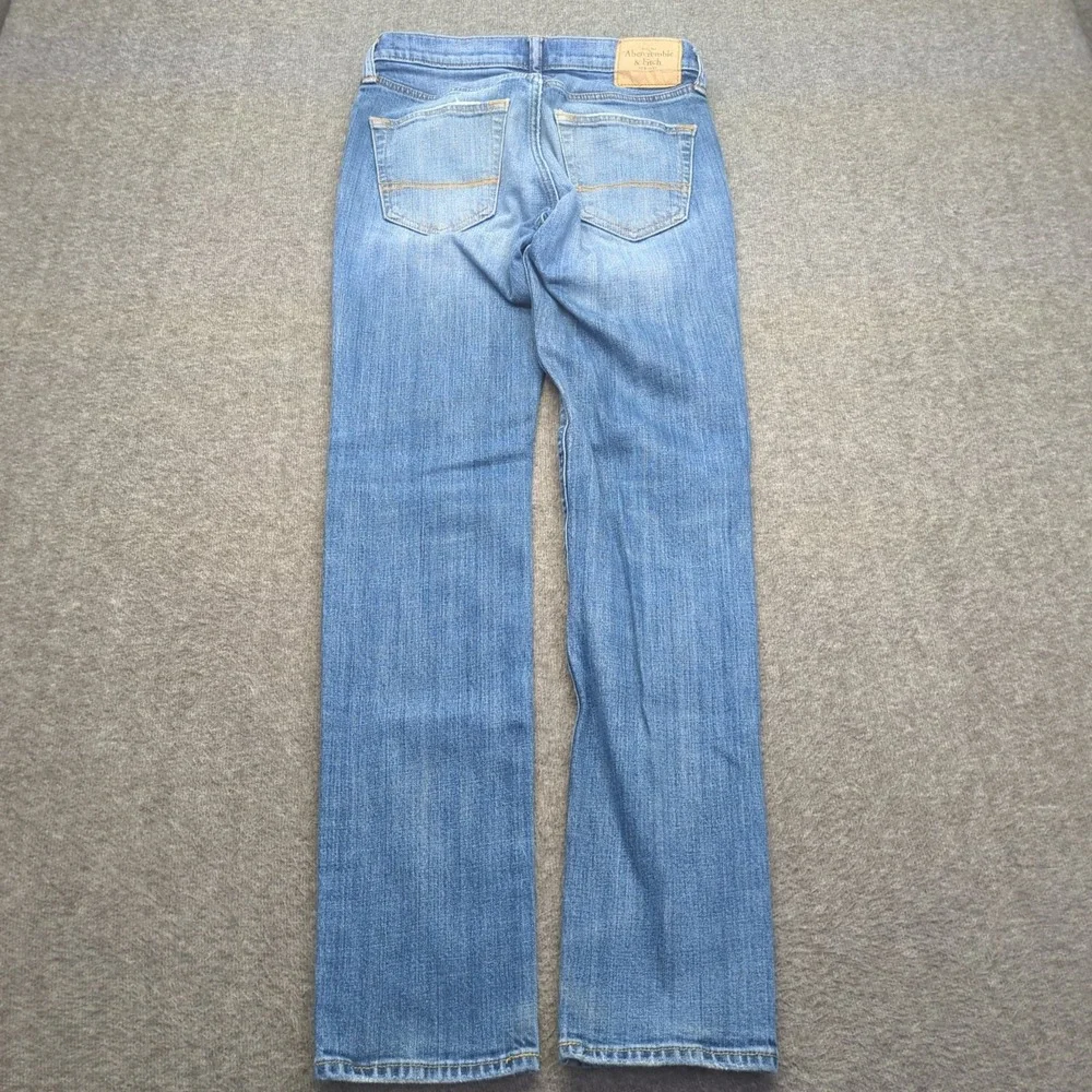 Abercrombie Fitch Jeans Mens 30x32 Blue Skinny Button Fly Casual Faded